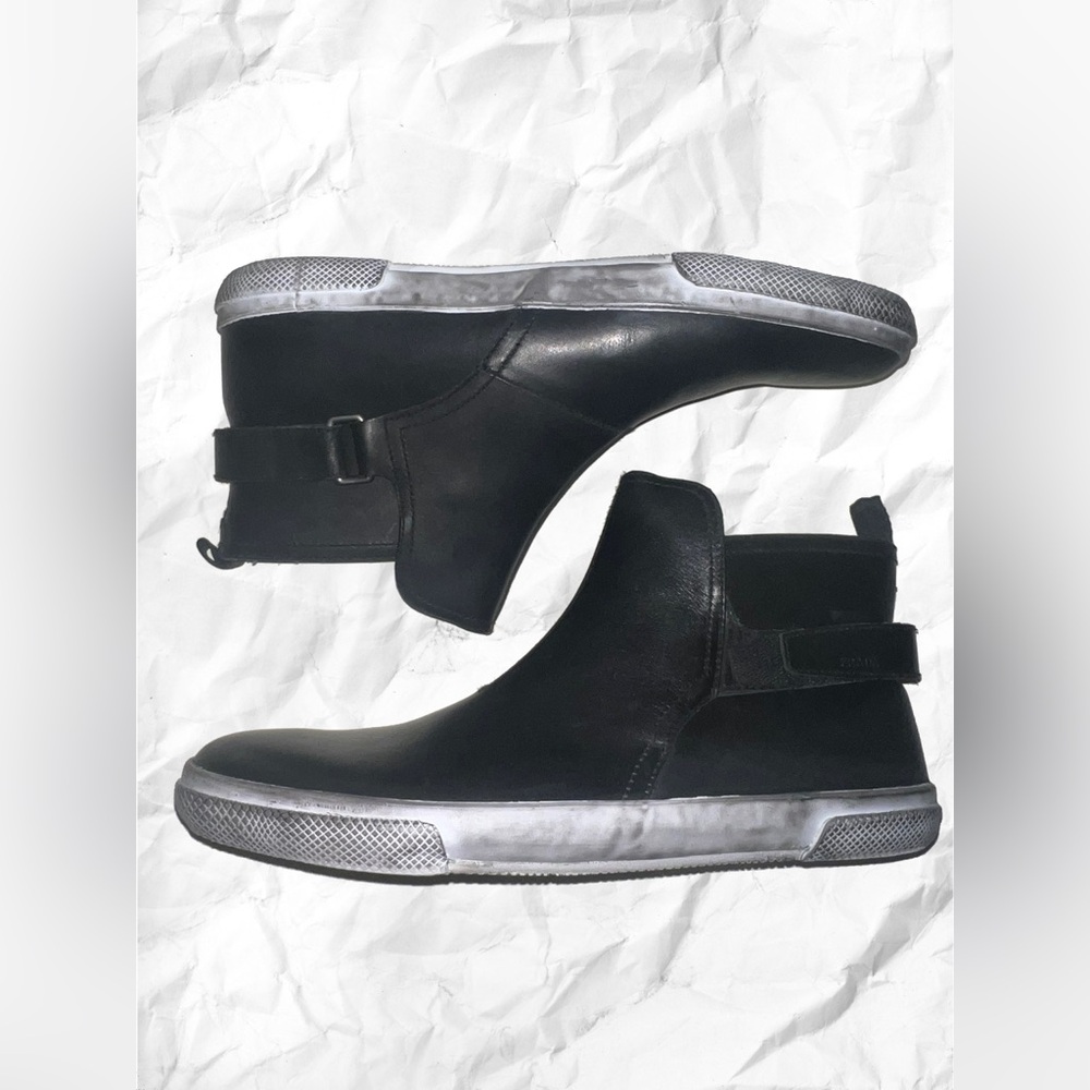 Prada Men's Black Leather Chelsea Boots - Picture 8 of 13